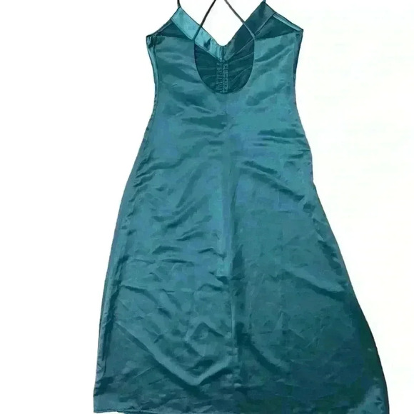 Jason Wu Satin Slip Dress Ruched Midi Size Large - Picture 11 of 11